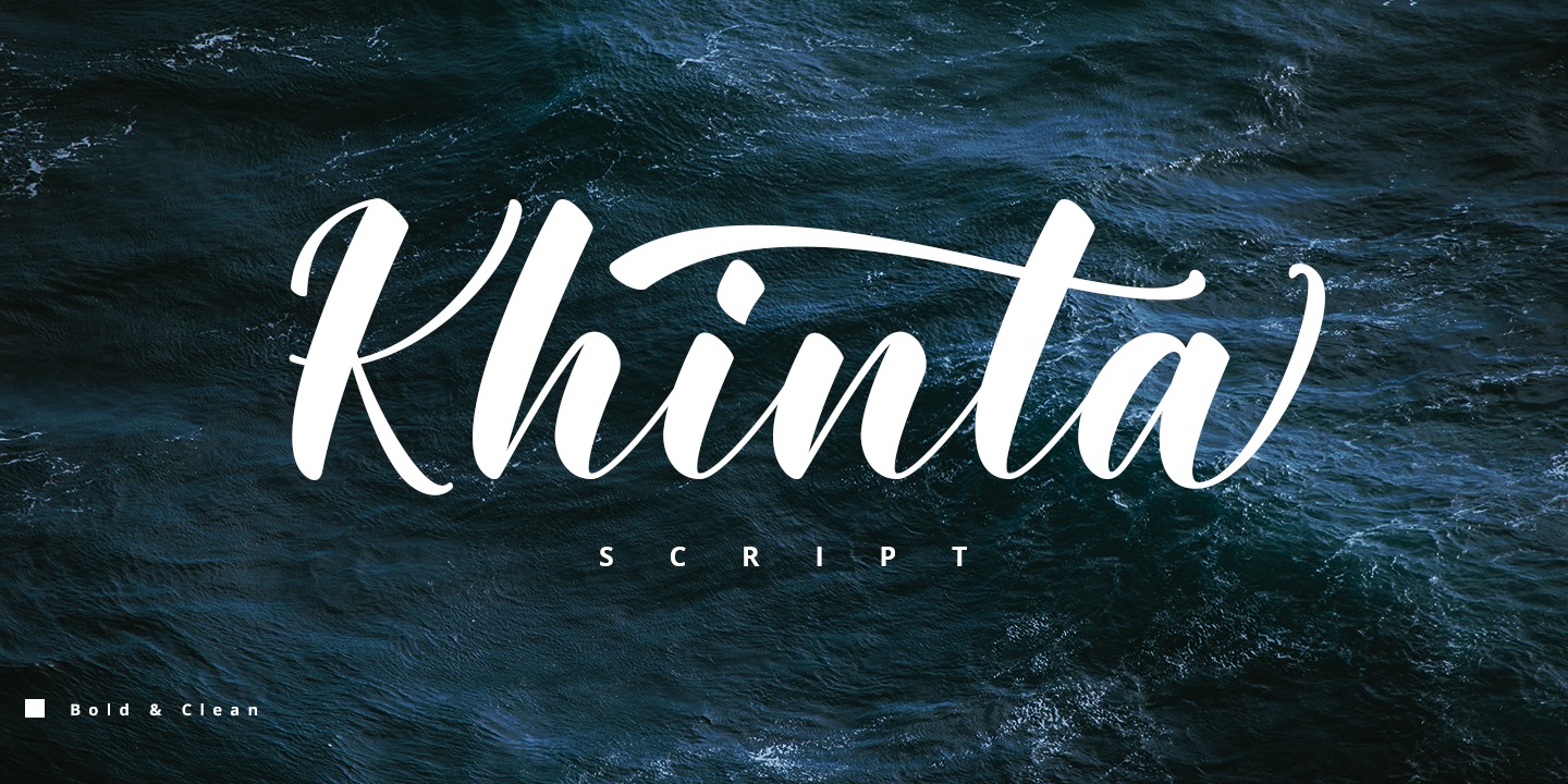 Пример шрифта Khinta #1